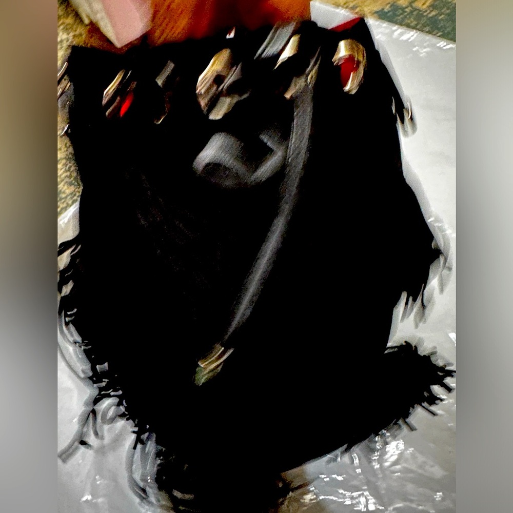 Christian Louboutin suede bucket bag
